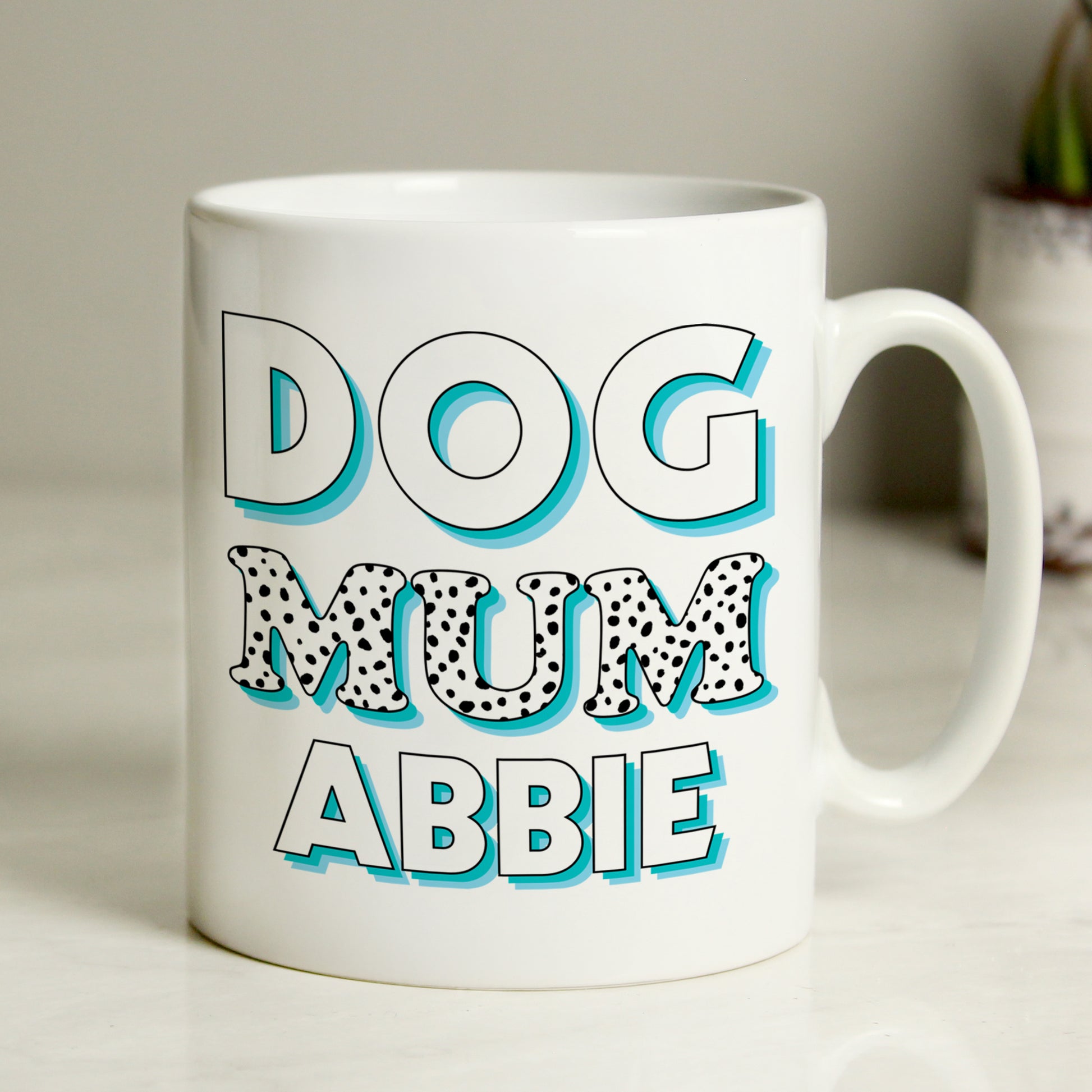 Personalised Dog Mum Blue Spots Mug - image 2