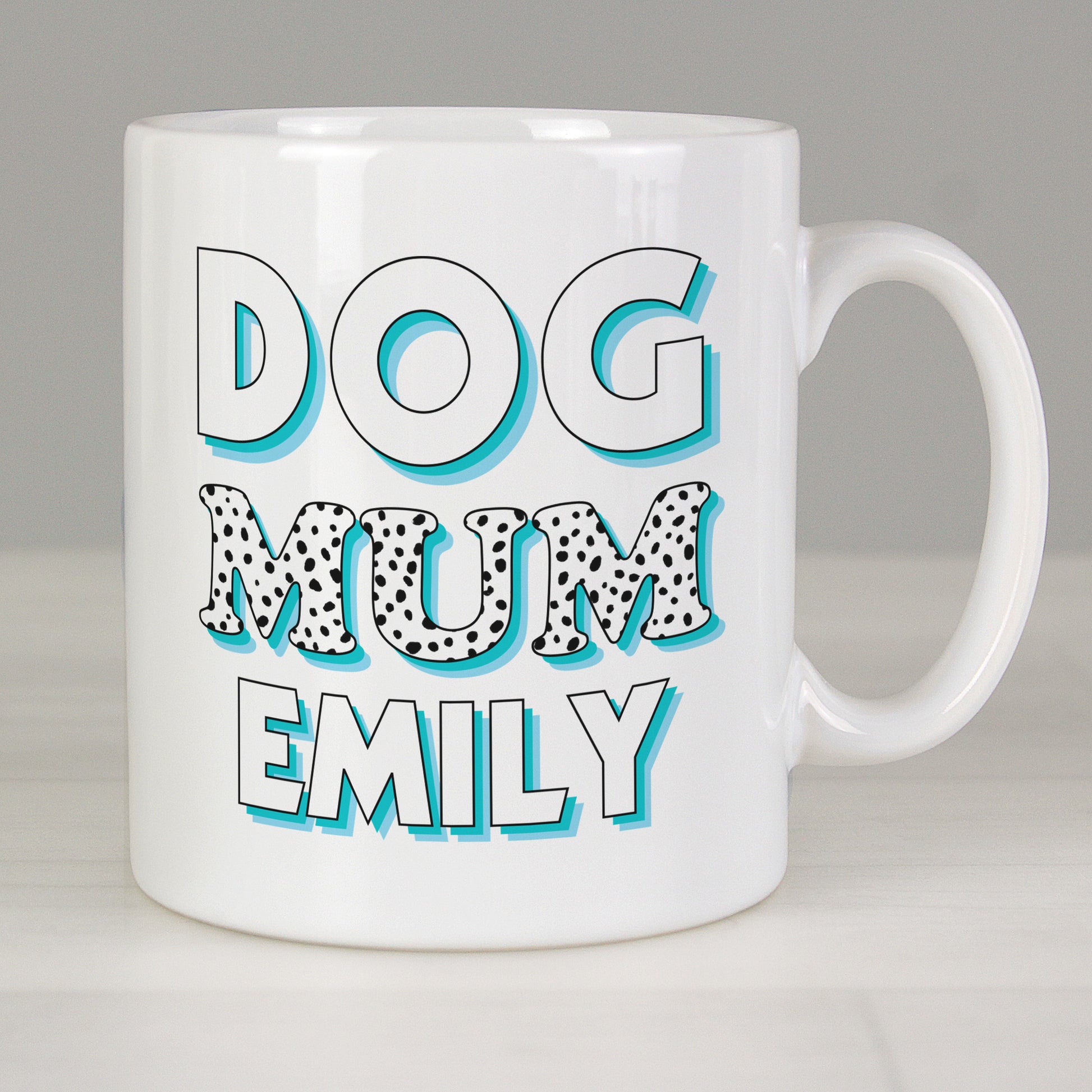 Personalised Dog Mum Blue Spots Mug - image 3