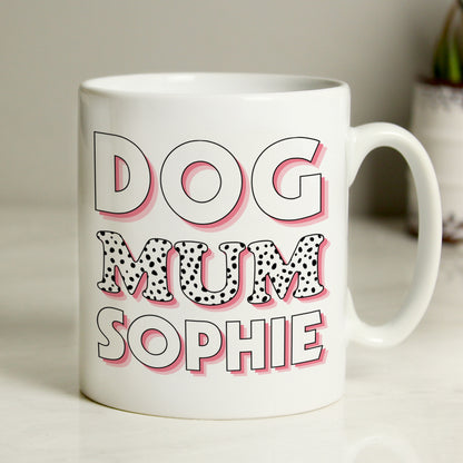 Personalised Dog Mum Pink Spots Mug - image 2