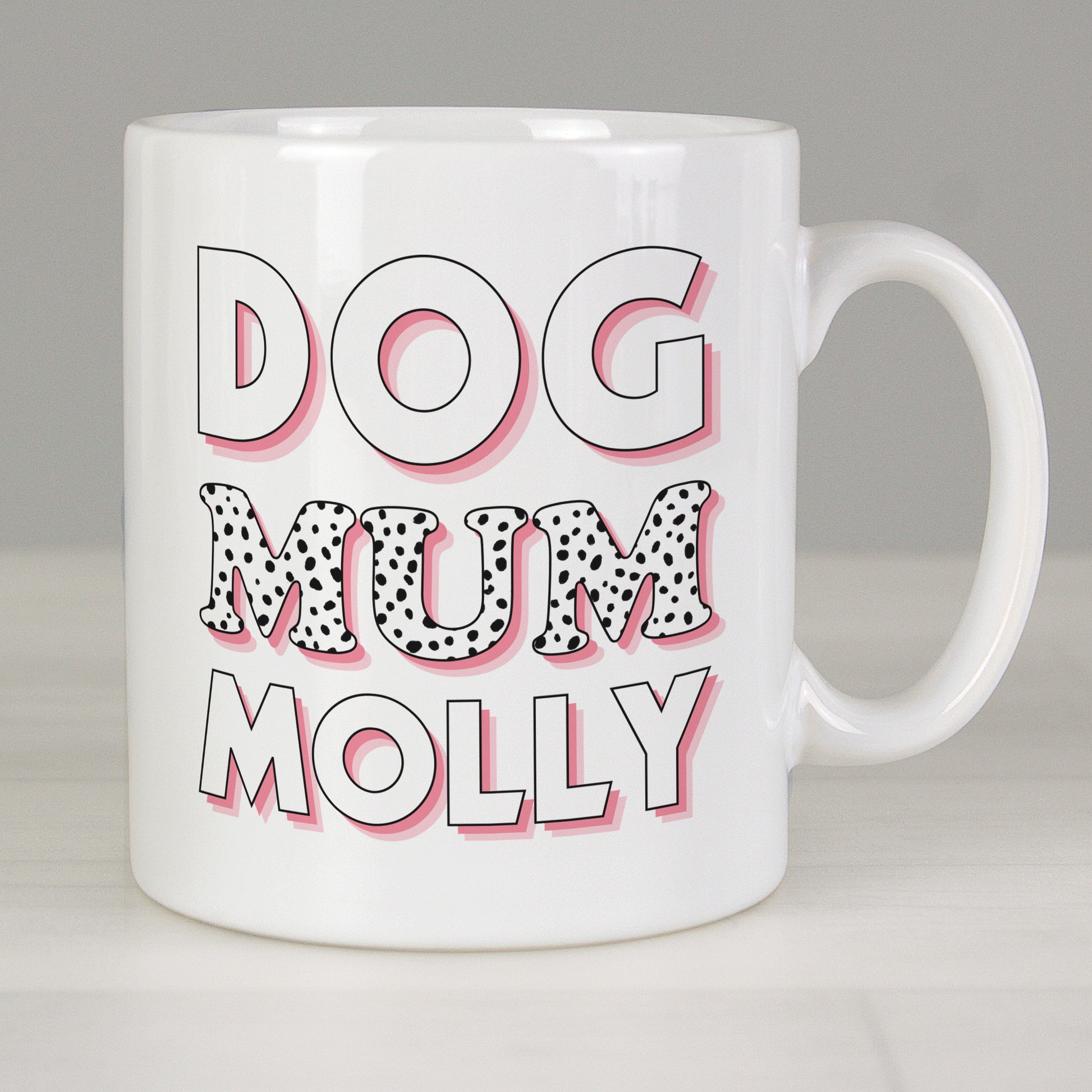 Personalised Dog Mum Pink Spots Mug - image 3