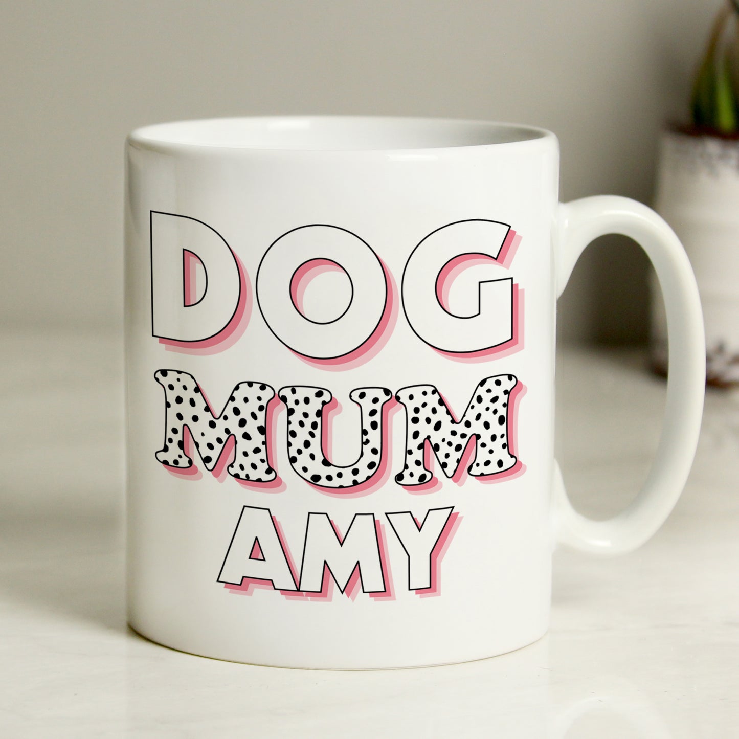 Personalised Dog Mum Pink Spots Mug - image 4