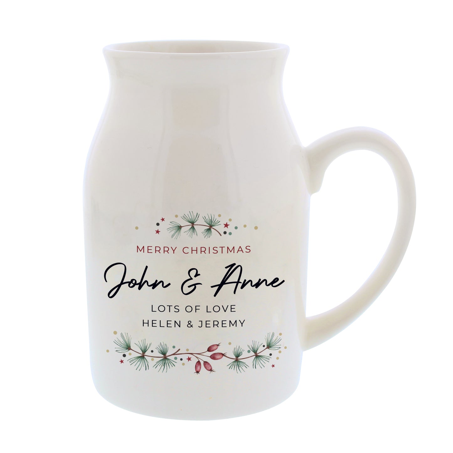 Personalised Christmas Flower Jug - image 4