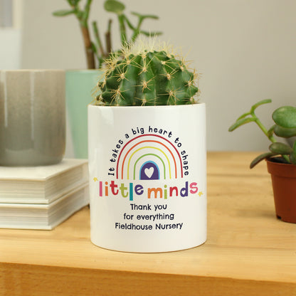 Personalised Shape Little Minds Ceramic Storage Pot from Heartfelt Gifts