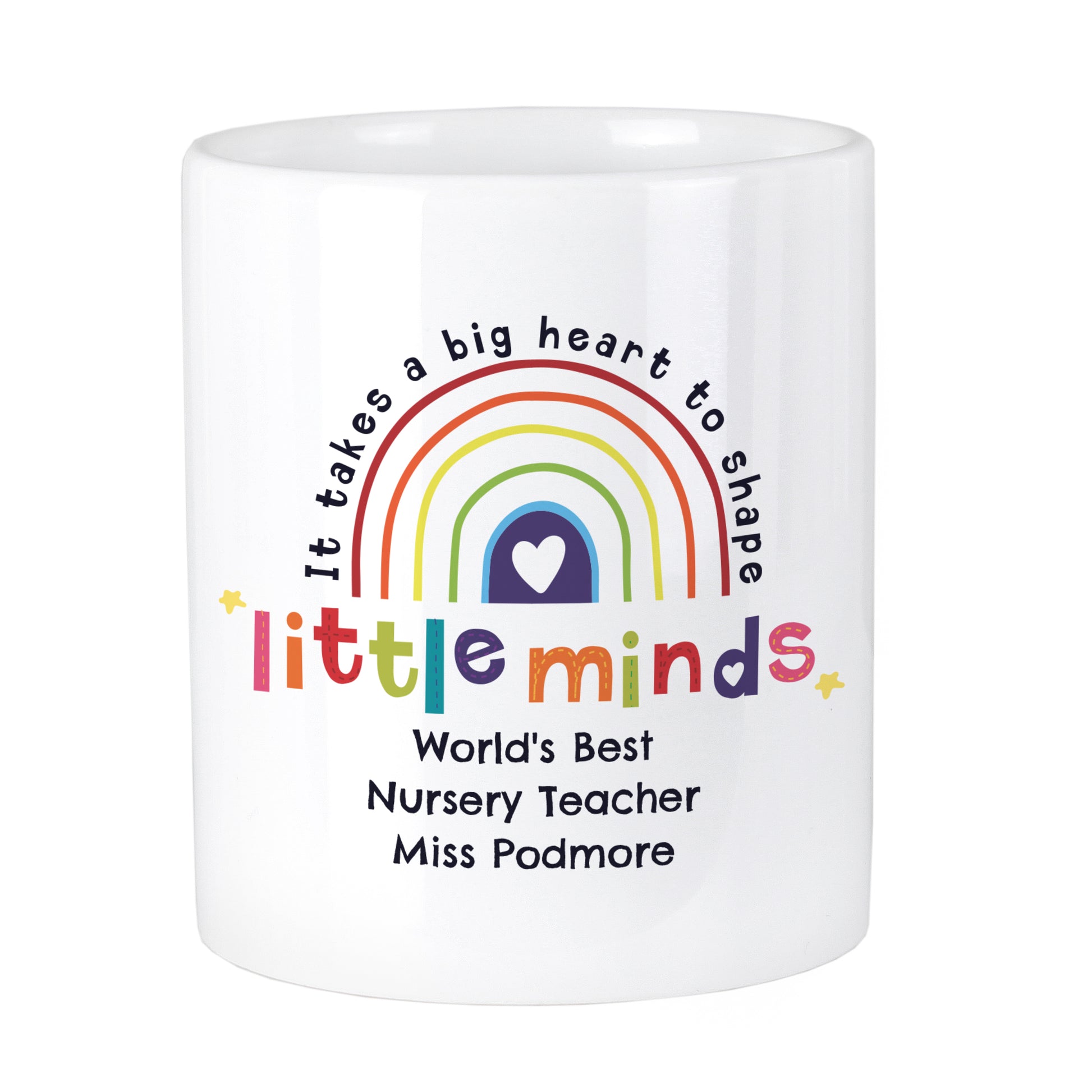 Personalised Shape Little Minds Ceramic Storage Pot - image 5
