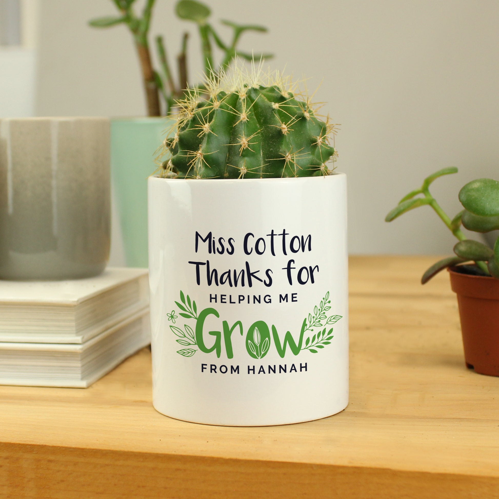 Personalised Thanks For Helping Me Grow Ceramic Storage Pot - image 2