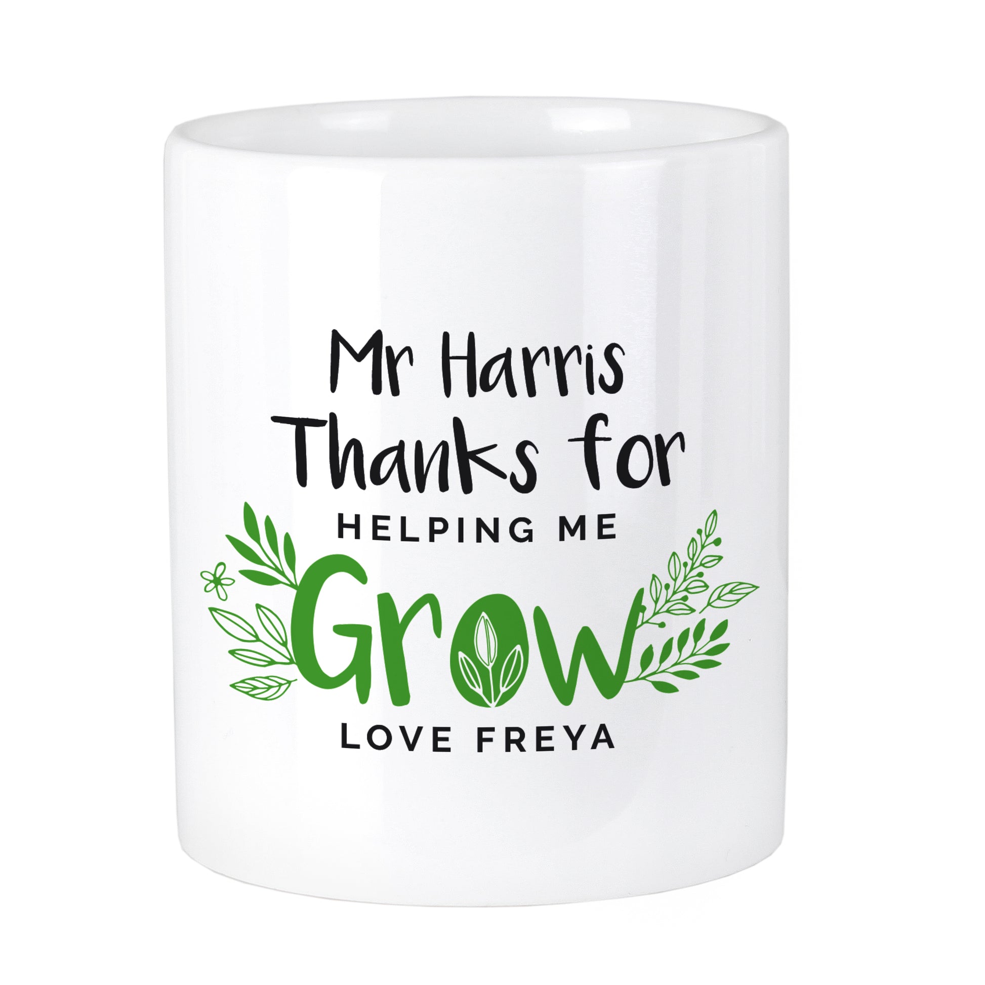 Personalised Thanks For Helping Me Grow Ceramic Storage Pot - image 4