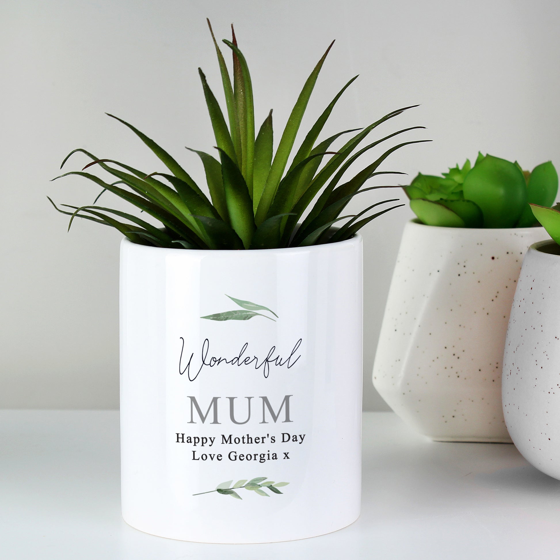 Personalised Free Text Botanical Ceramic Storage Pot - image 6