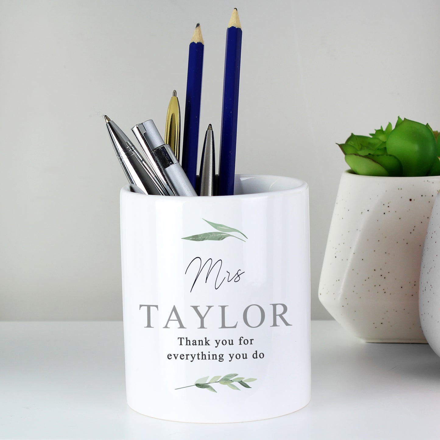 Personalised Free Text Botanical Ceramic Storage Pot - image 7