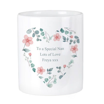 Personalised Floral Heart Ceramic Storage Pot - image 5
