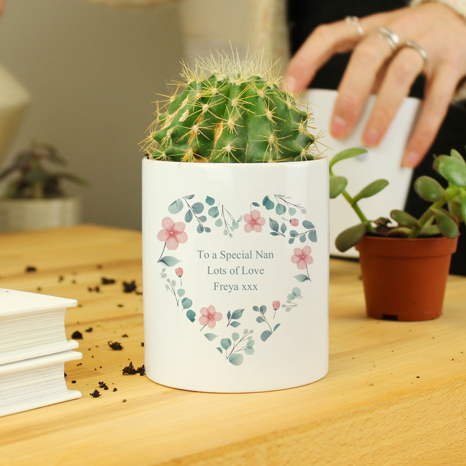 Personalised Floral Heart Ceramic Storage Pot - image 7