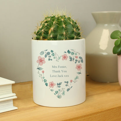 Personalised Floral Heart Ceramic Storage Pot - image 8