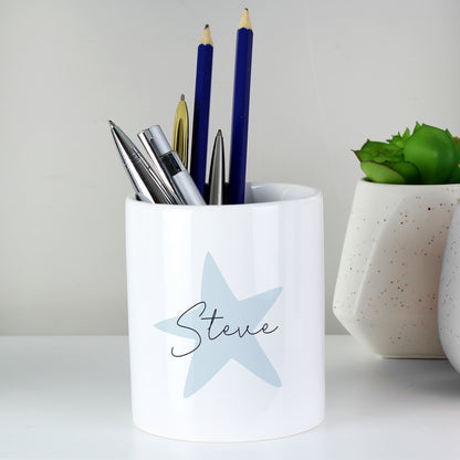 Personalised Blue Star Ceramic Storage Pot - image 4