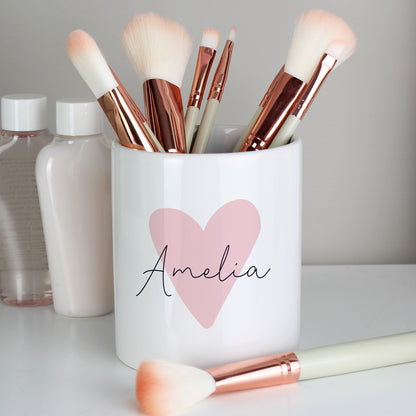 Personalised Pink Heart Ceramic Storage Pot from Heartfelt Gifts