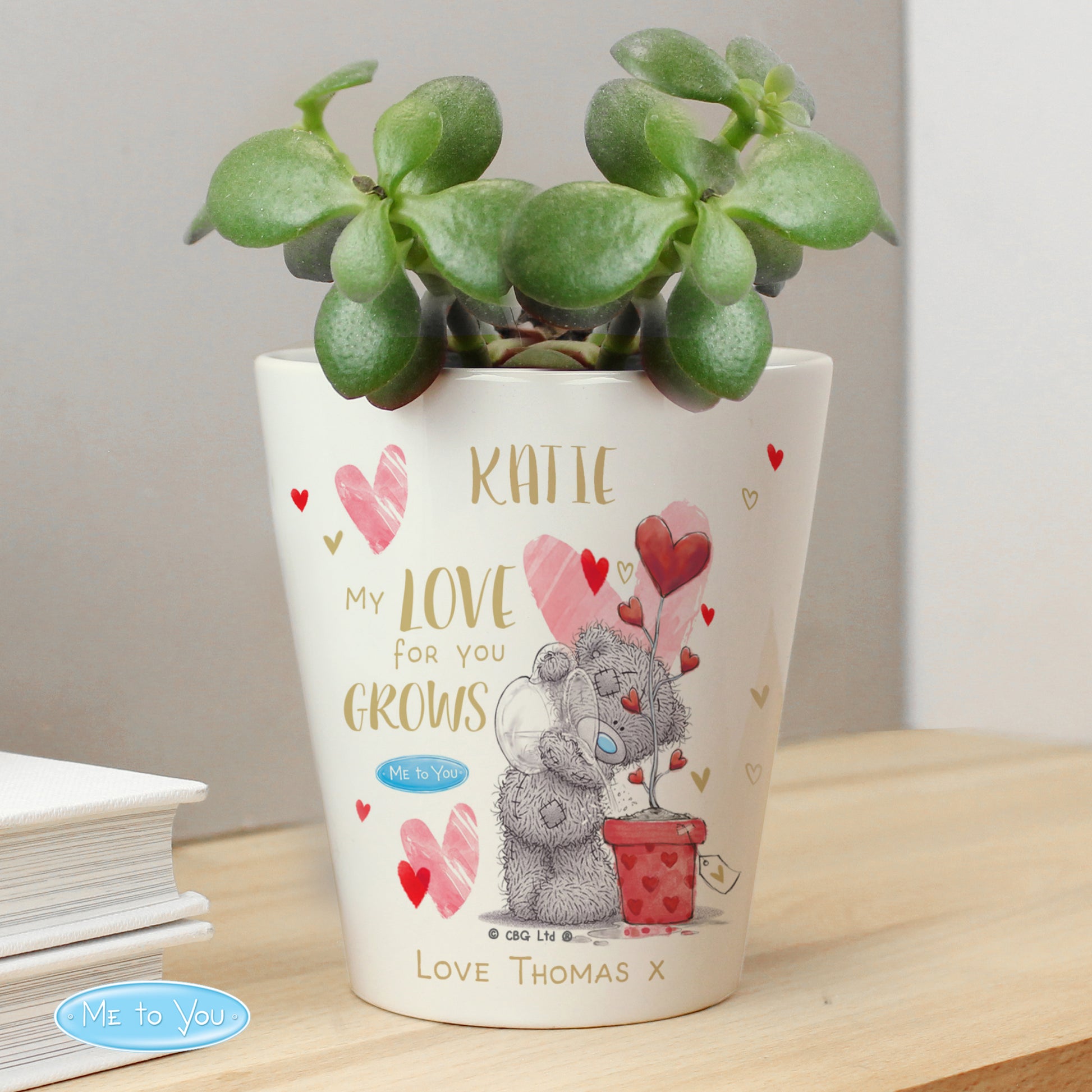 Personalised Me To You Love Grows Plant Pot from Heartfelt Gifts