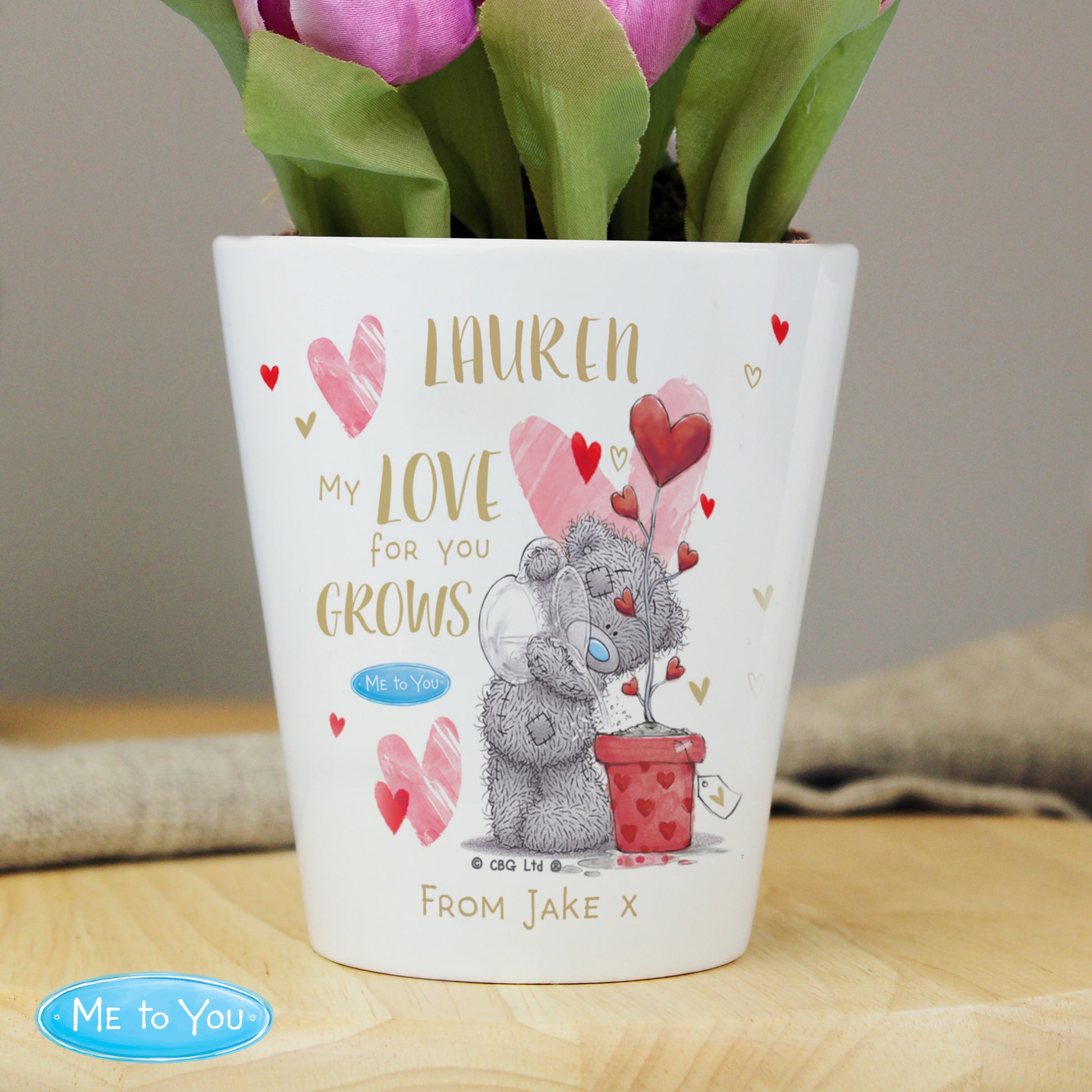 Personalised Me To You Love Grows Plant Pot - image 3