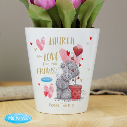 Personalised Me To You Love Grows Plant Pot - image 3