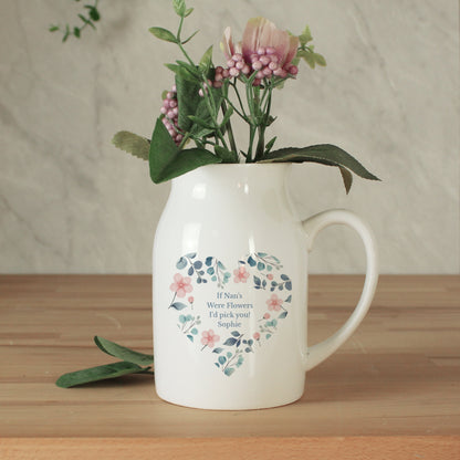 Personalised Floral Heart Flower Jug - image 3