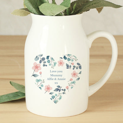 Personalised Floral Heart Flower Jug - image 4