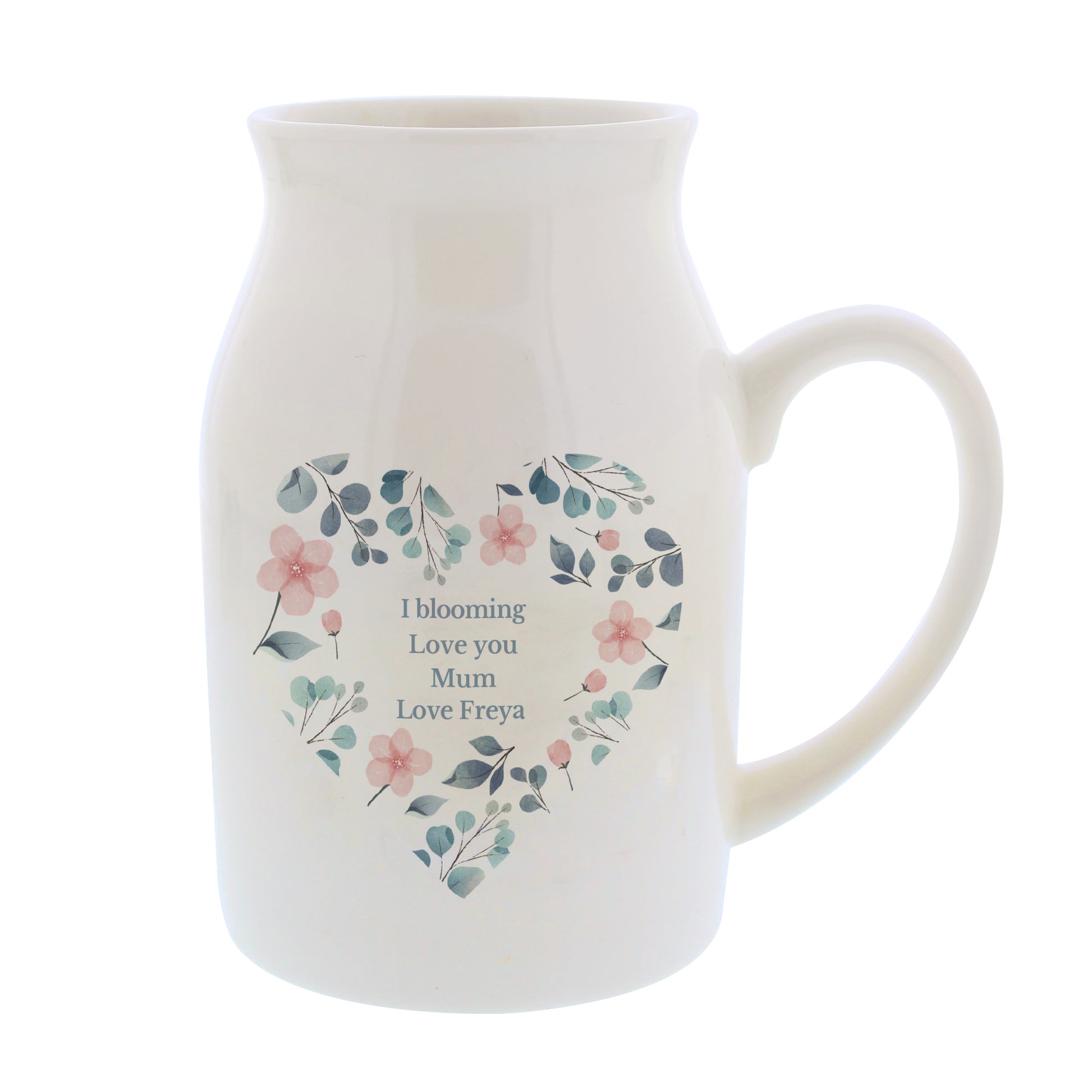 Personalised Floral Heart Flower Jug - image 5