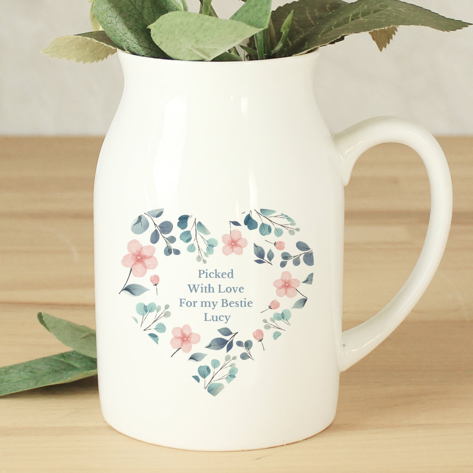 Personalised Floral Heart Flower Jug - image 6