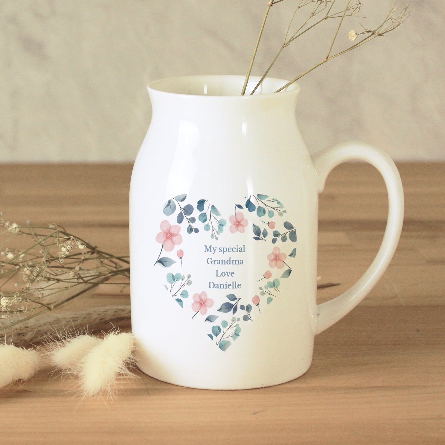 Personalised Floral Heart Flower Jug - image 10