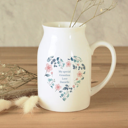 Personalised Floral Heart Flower Jug - image 10