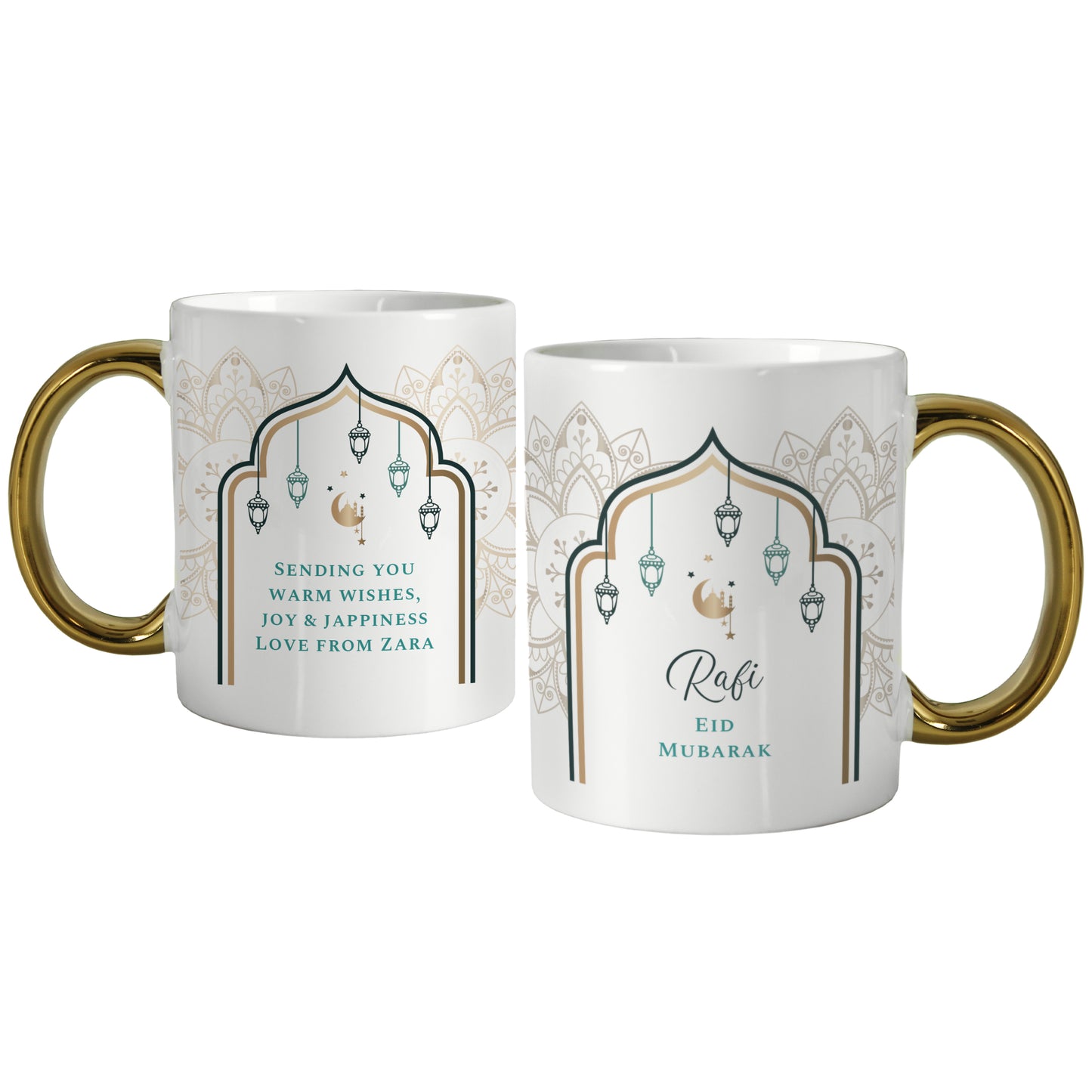 Personalised Eid and Ramadan Gold Handled Mug - image 5