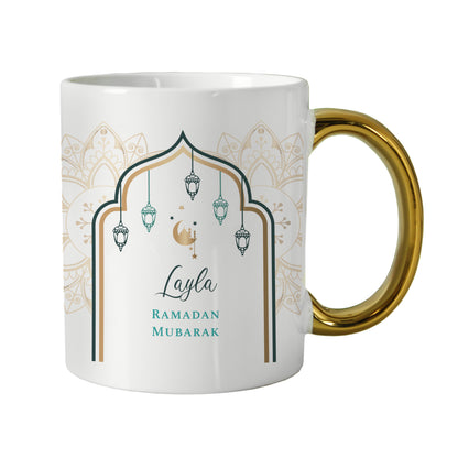 Personalised Eid and Ramadan Gold Handled Mug - image 6