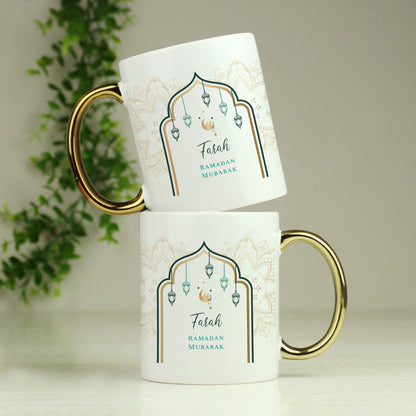 Personalised Eid and Ramadan Gold Handled Mug - image 7