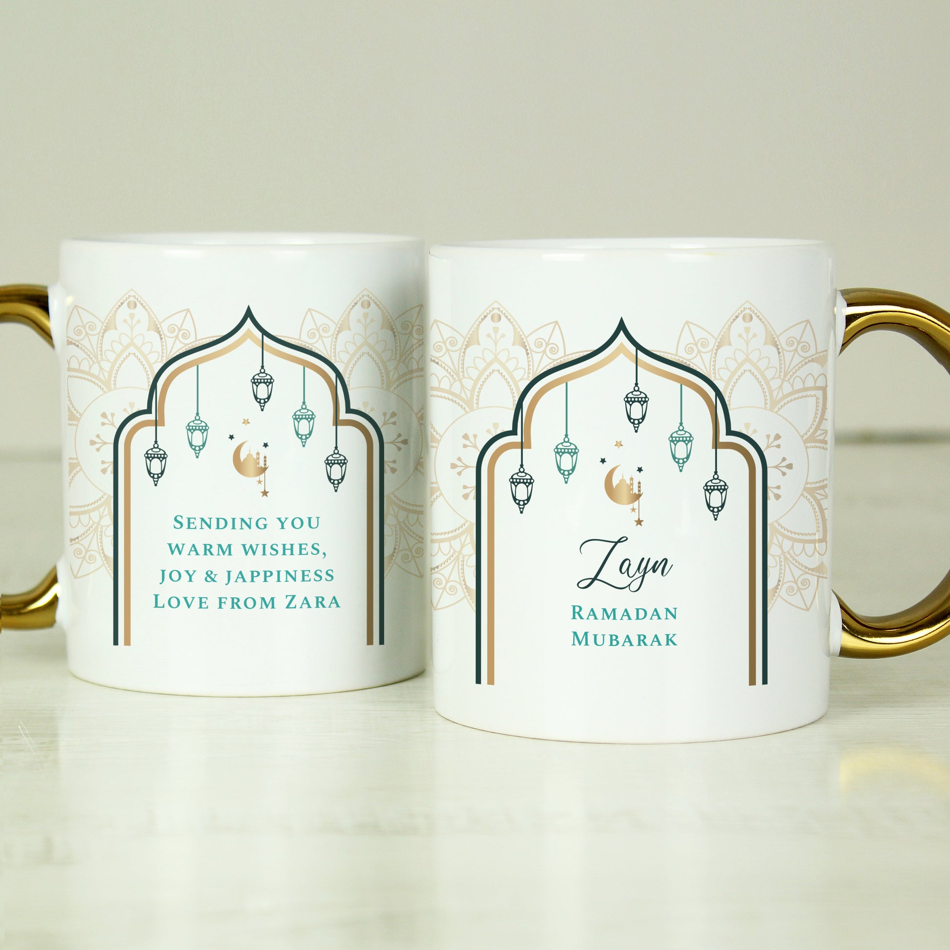 Personalised Eid and Ramadan Gold Handled Mug - image 8