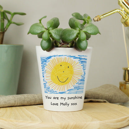 Personalised Childrens Drawing Photo Upload Plant Pot - image 13