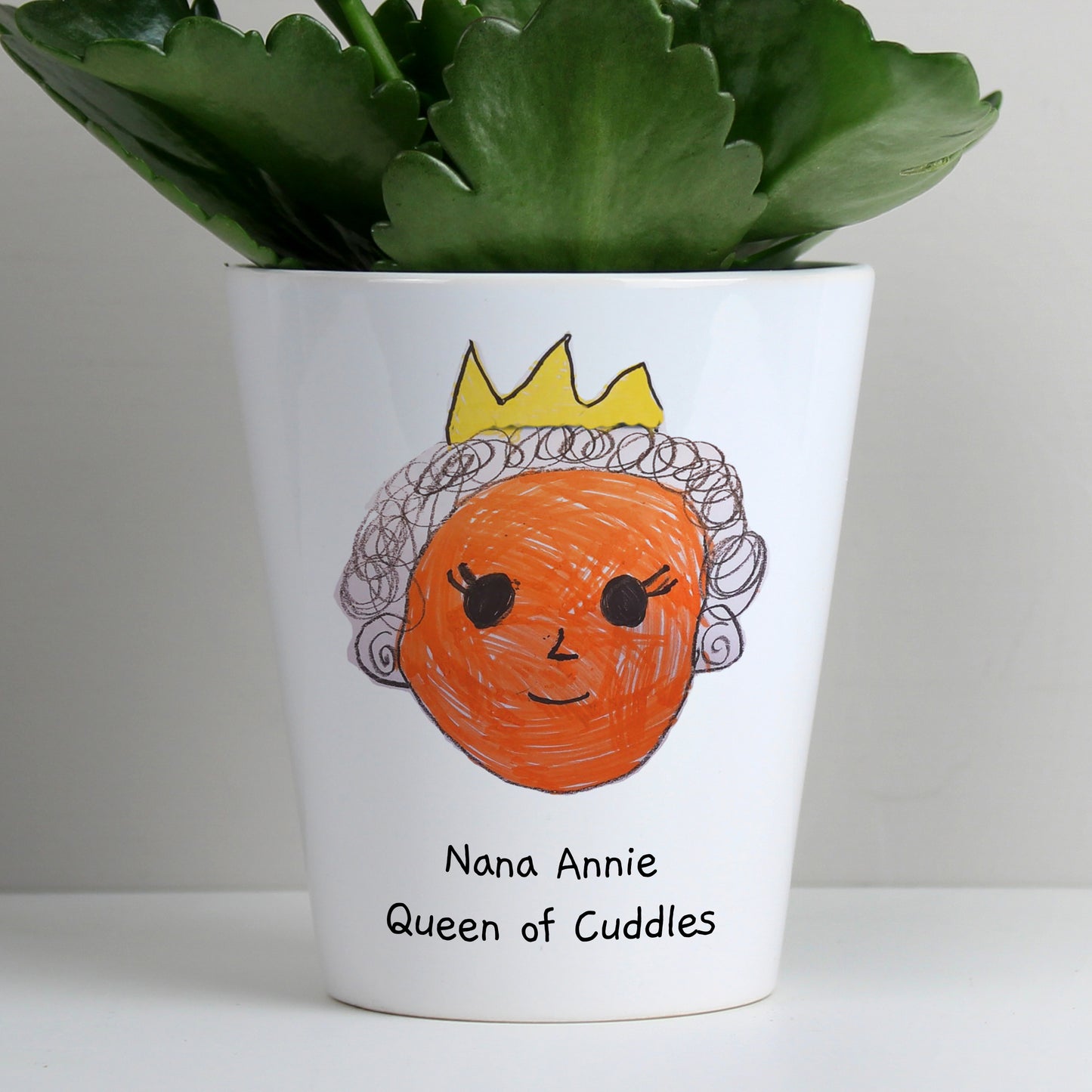 Personalised Childrens Drawing Photo Upload Plant Pot - image 6