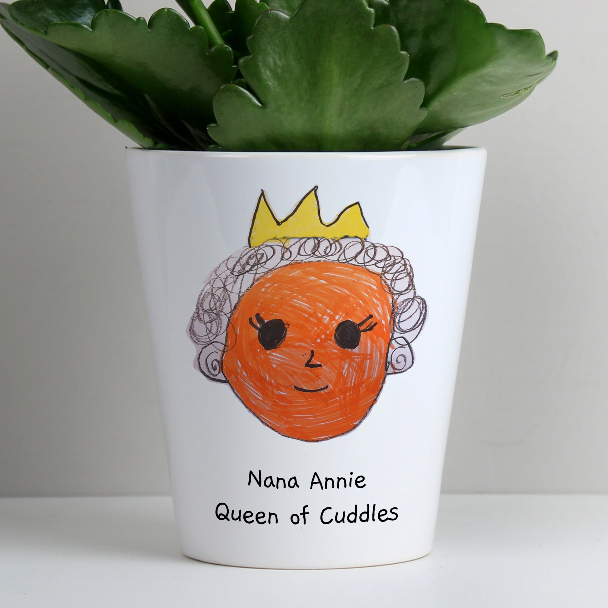 Personalised Childrens Drawing Photo Upload Plant Pot - image 6