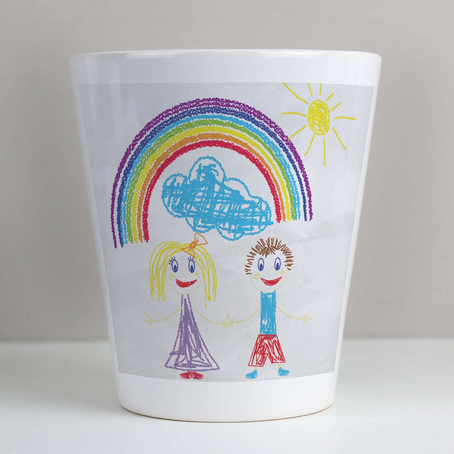 Personalised Childrens Drawing Photo Upload Plant Pot - image 8