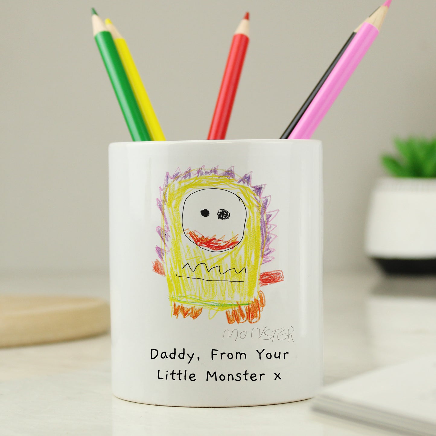 Personalised Childrens Drawing Photo Storage Pot - image 2