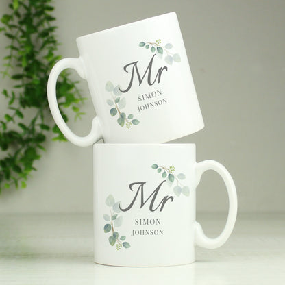 Personalised Botanical Mr Mug from Heartfelt Gifts