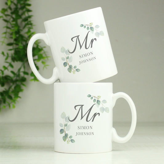 Personalised Botanical Mr Mug from Heartfelt Gifts