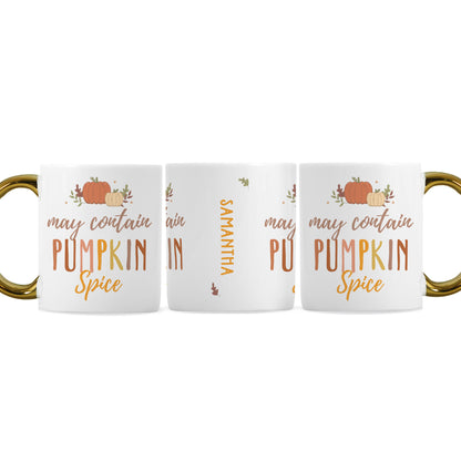 Personalised Pumpkin Spice Gold Handle Mug - image 5