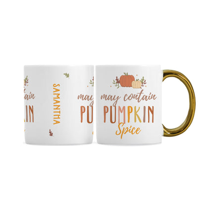 Personalised Pumpkin Spice Gold Handle Mug - image 6