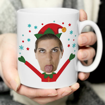 Personalised Photo Upload Christmas Elf Mug - image 2