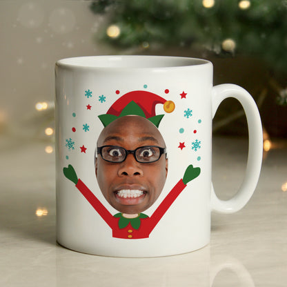 Personalised Photo Upload Christmas Elf Mug - image 3