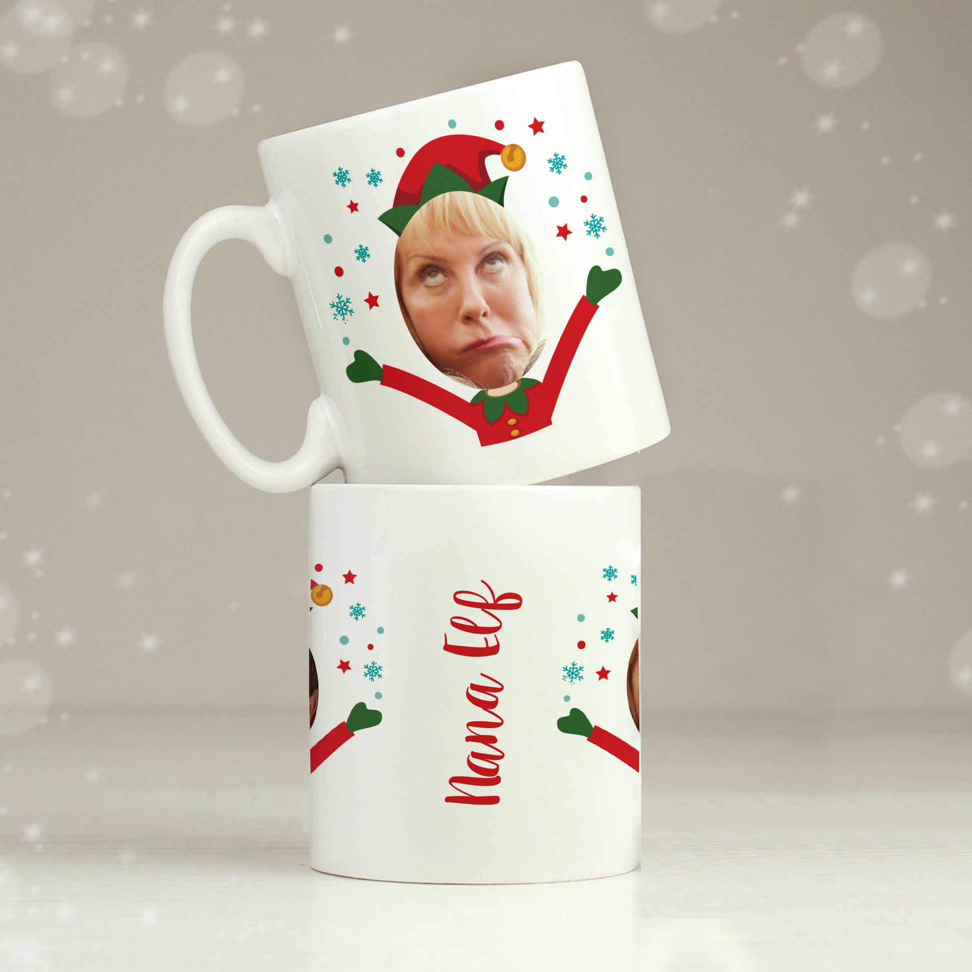 Personalised Photo Upload Christmas Elf Mug - image 4