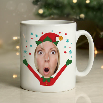 Personalised Photo Upload Christmas Elf Mug - image 6
