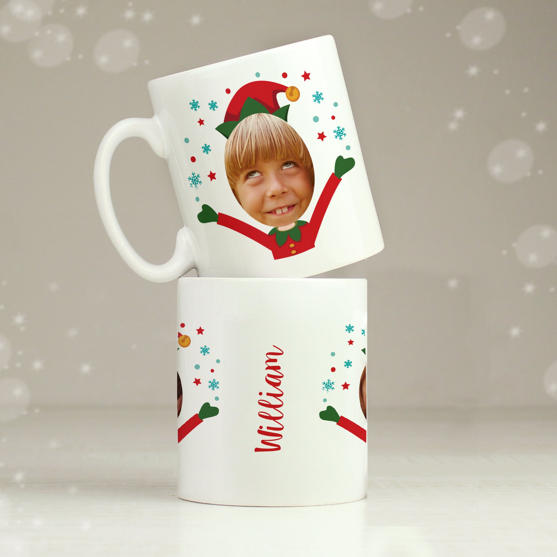 Personalised Photo Upload Christmas Elf Mug - image 8