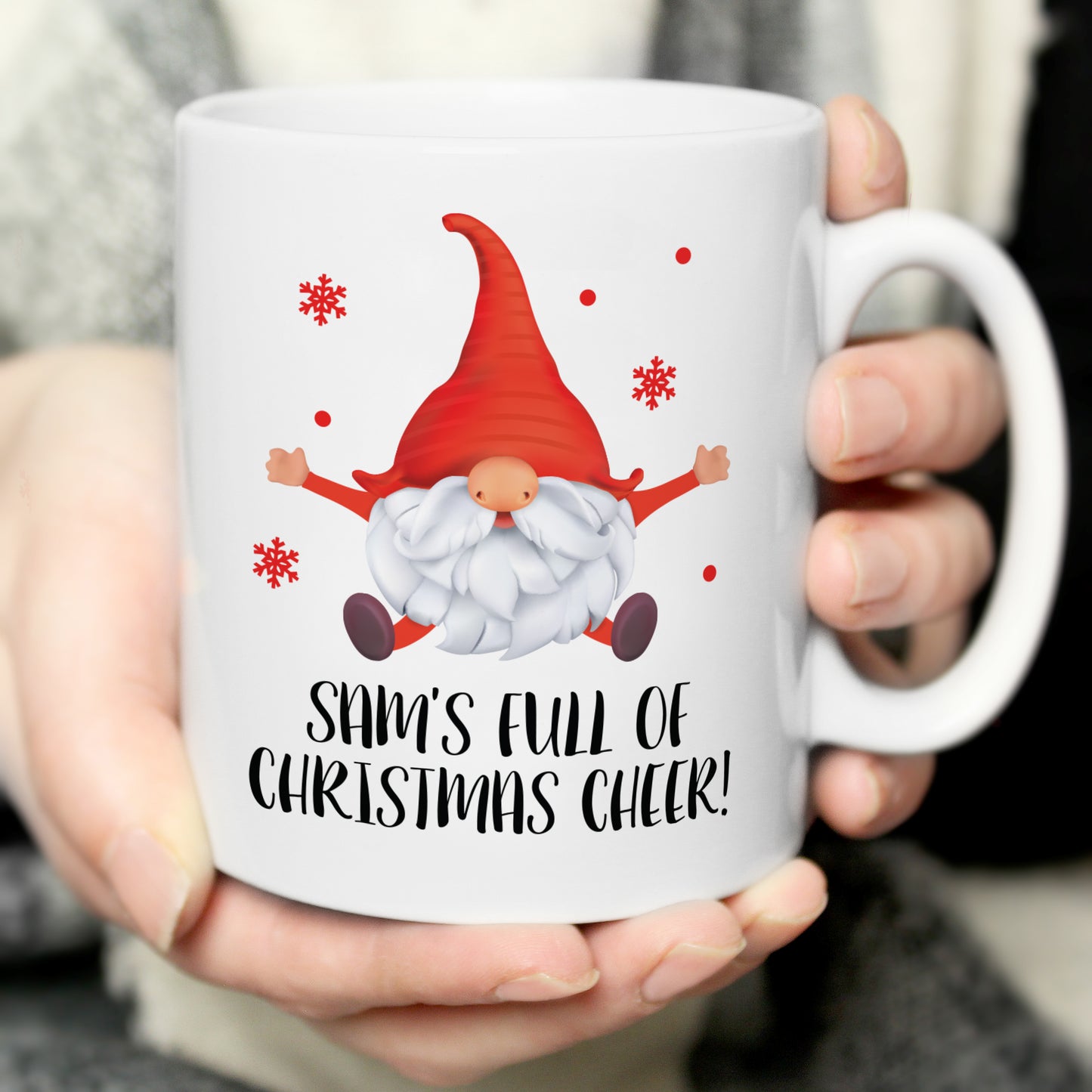 Personalised Red Gonk Christmas Mug - image 7
