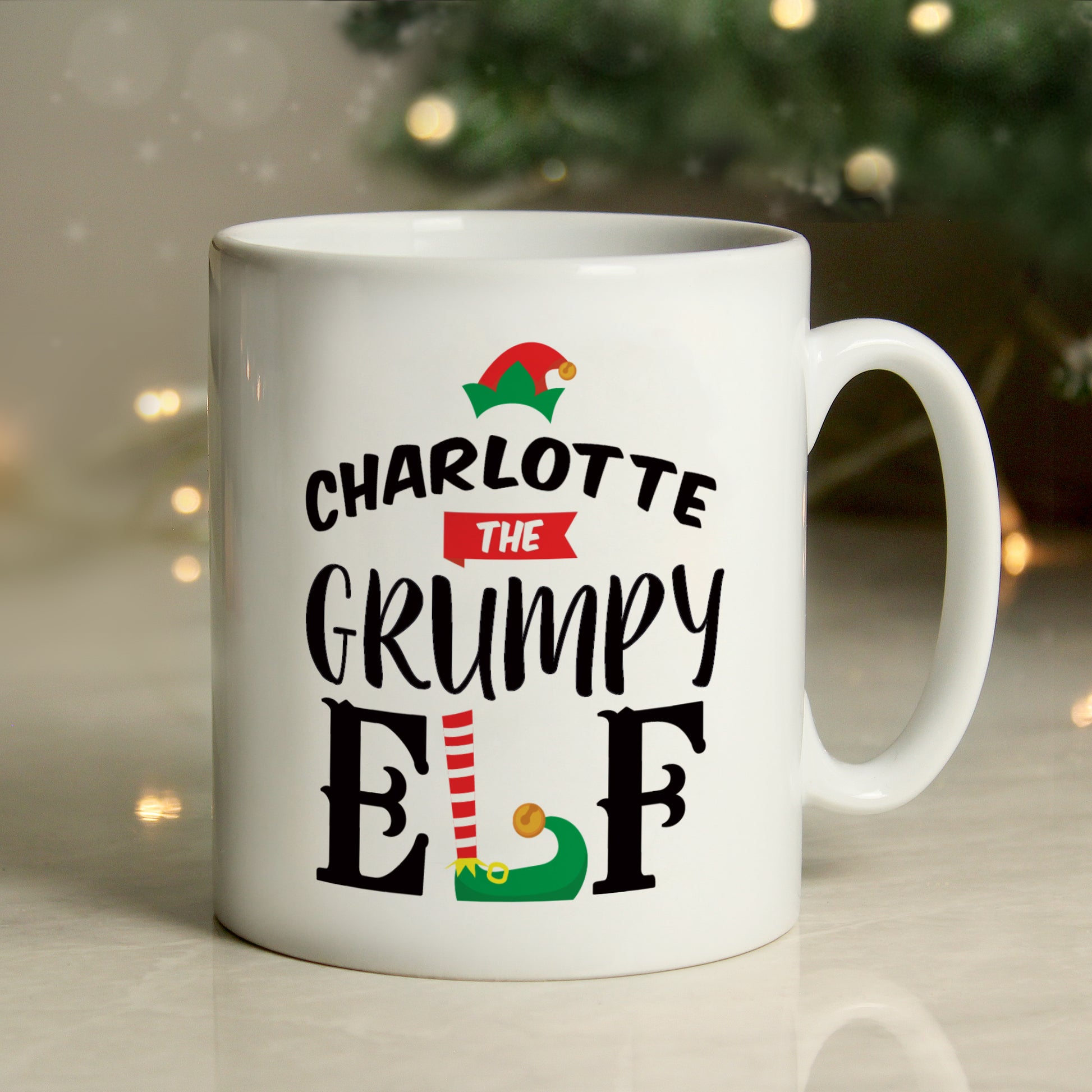 Personalised Elf Christmas Mug - image 3