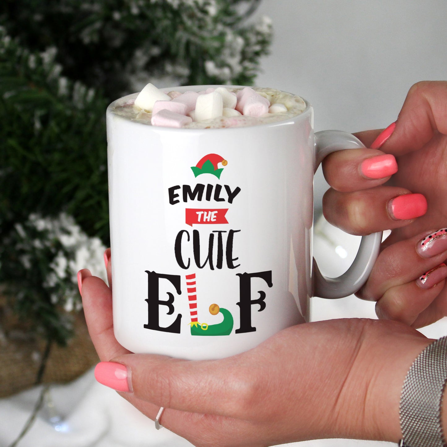 Personalised Elf Christmas Mug - image 7