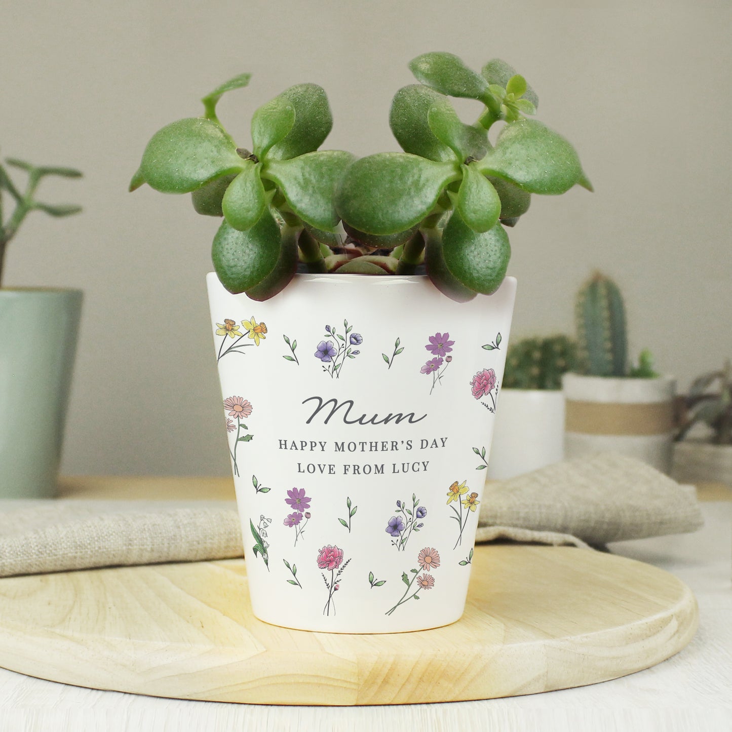 Personalised Wild Flowers Plant Pot from Heartfelt Gifts