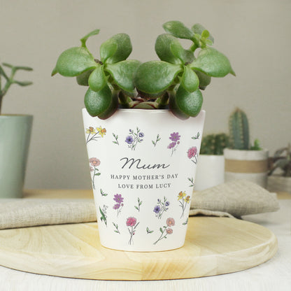 Personalised Wild Flowers Plant Pot from Heartfelt Gifts