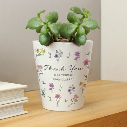 Personalised Wild Flowers Plant Pot - image 4